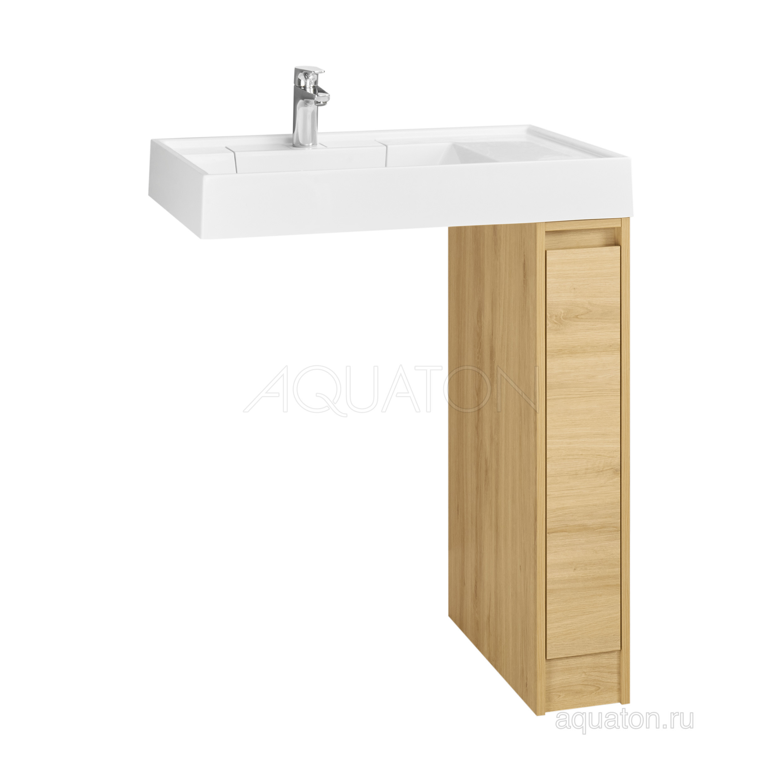 Тумба под раковину дуб 20см AQUATON Лондри 1A267101LH0C0