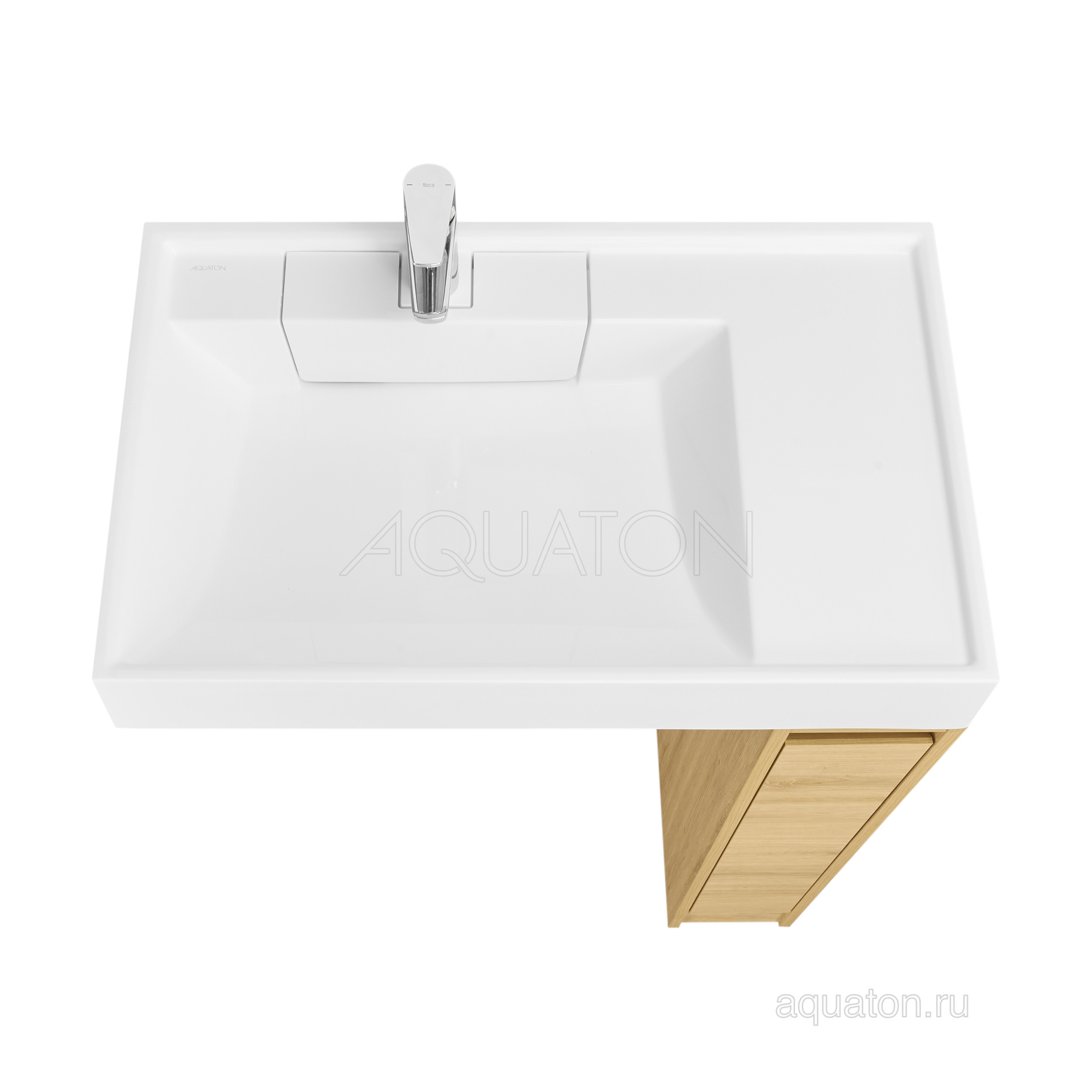 Тумба под раковину дуб 20см AQUATON Лондри 1A267101LH0C0