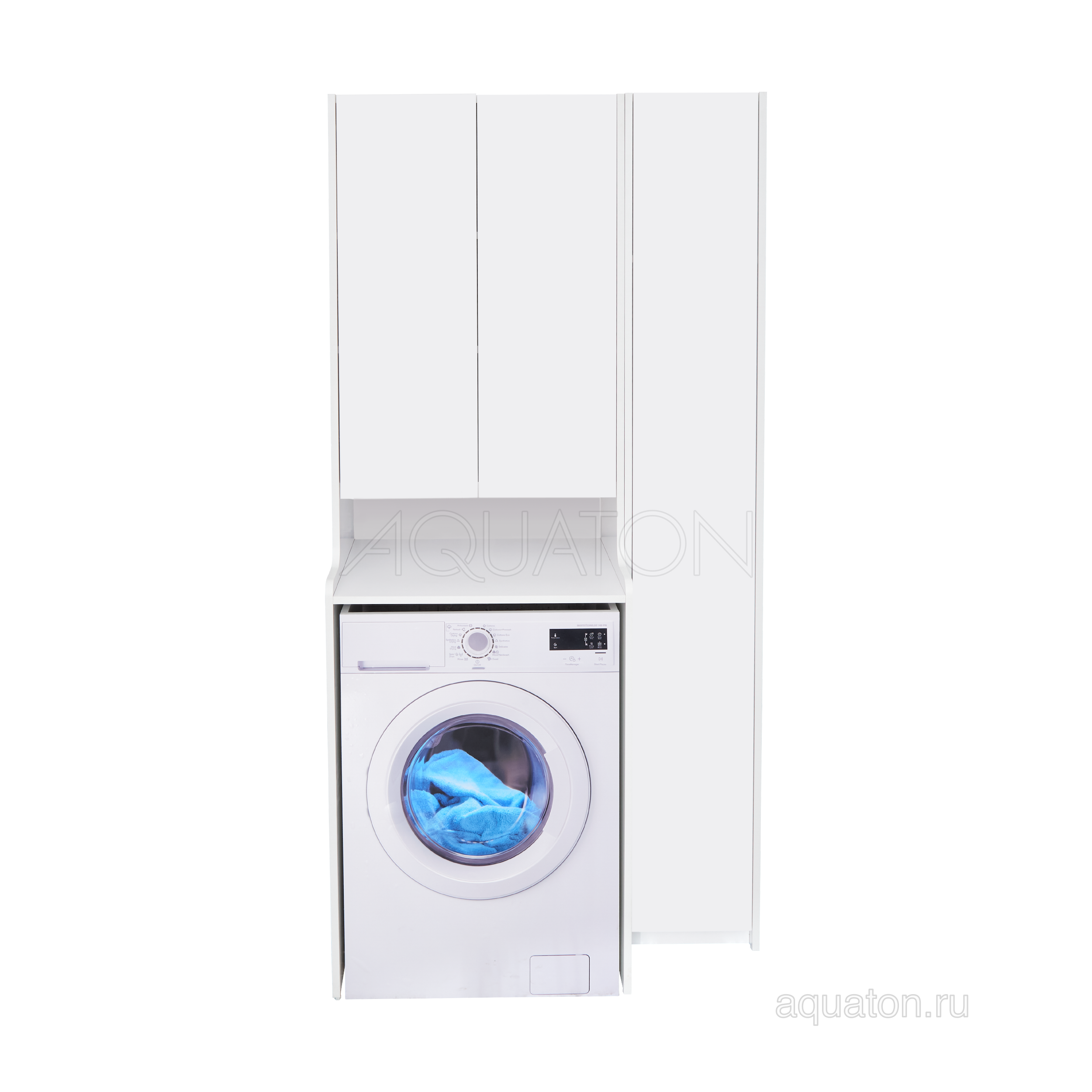 Шкаф-пенал напольный белый 31см Aquaton Лондри 1A260603LH010