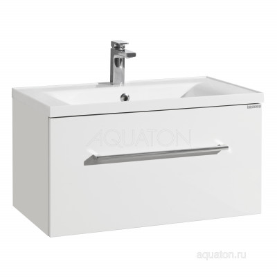 Тумба под раковину белая 80см AQUATON Мадрид 1A126801MA010