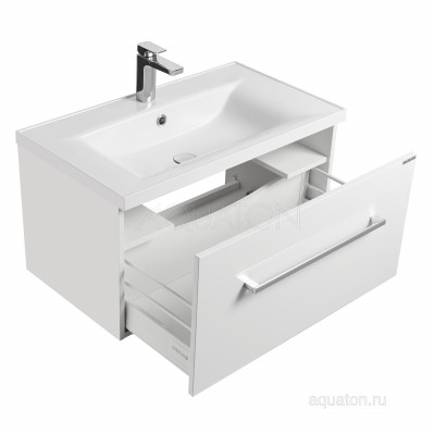 Тумба под раковину белая 80см AQUATON Мадрид 1A126801MA010