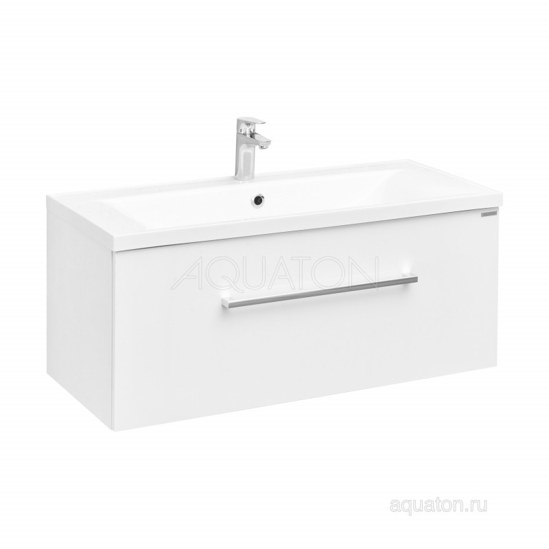 Тумба под раковину белая 100см AQUATON Мадрид 1A126901MA010