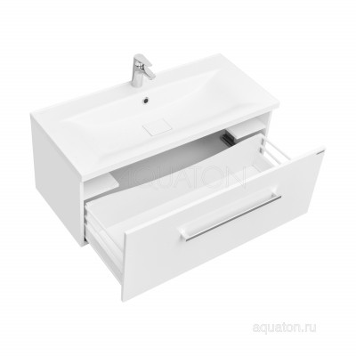 Тумба под раковину белая 100см AQUATON Мадрид 1A126901MA010