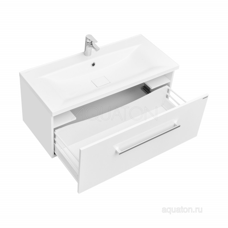 Тумба под раковину белая 100см AQUATON Мадрид 1A126901MA010