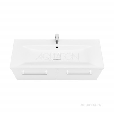 Тумба под раковину 2 ящика белая 120см AQUATON Мадрид 1A170301MA010