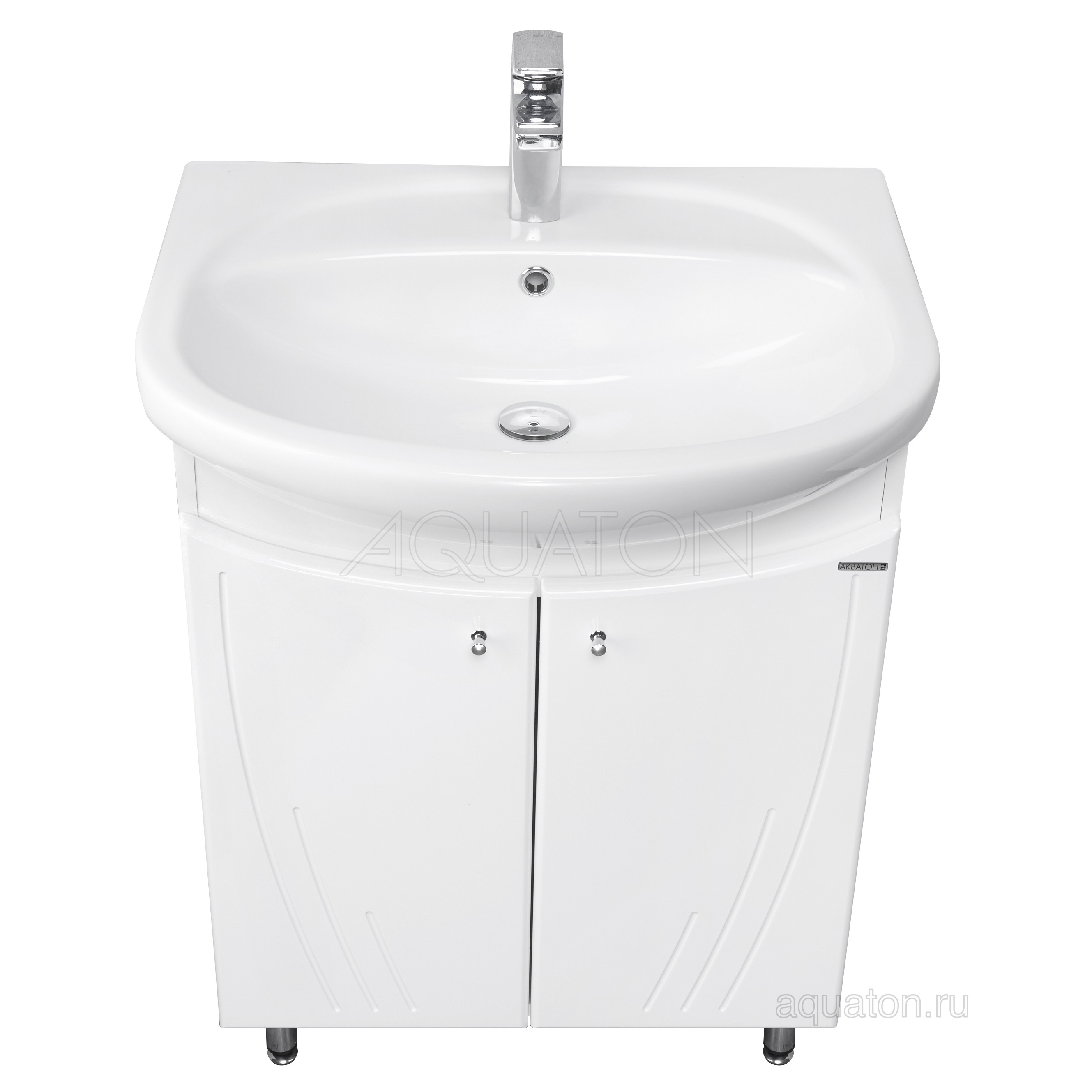 Тумба под раковину белая 65см AQUATON Минима 1A104201MN010