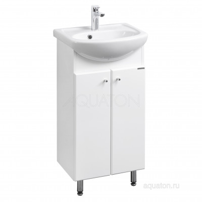 Тумба под раковину белая 45см AQUATON Минима 1A104401MR010