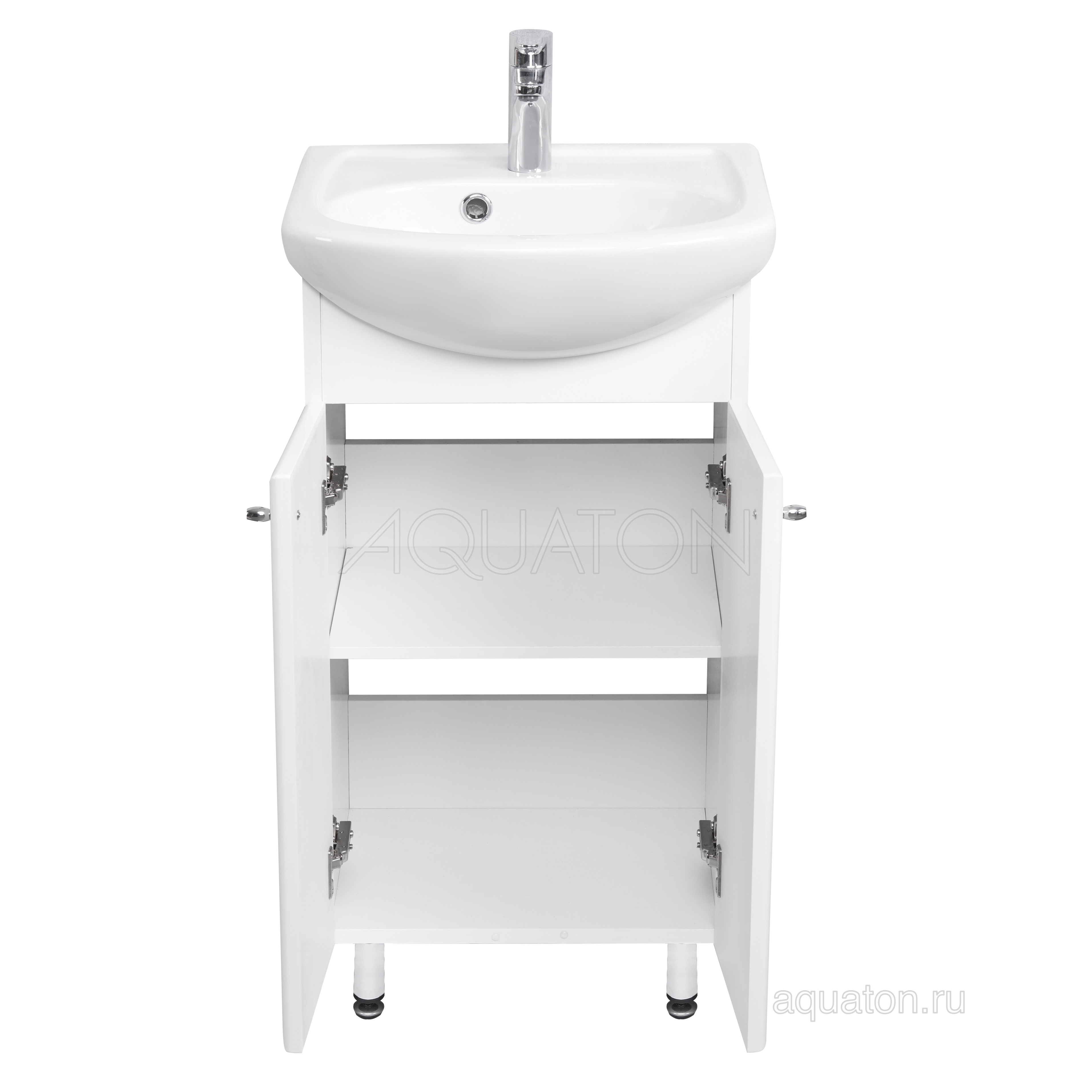 Тумба под раковину белая 45см AQUATON Минима 1A104401MR010