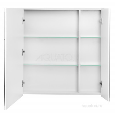 Зеркальный шкаф белый 80см Aquaton Нортон 1A249202NT010