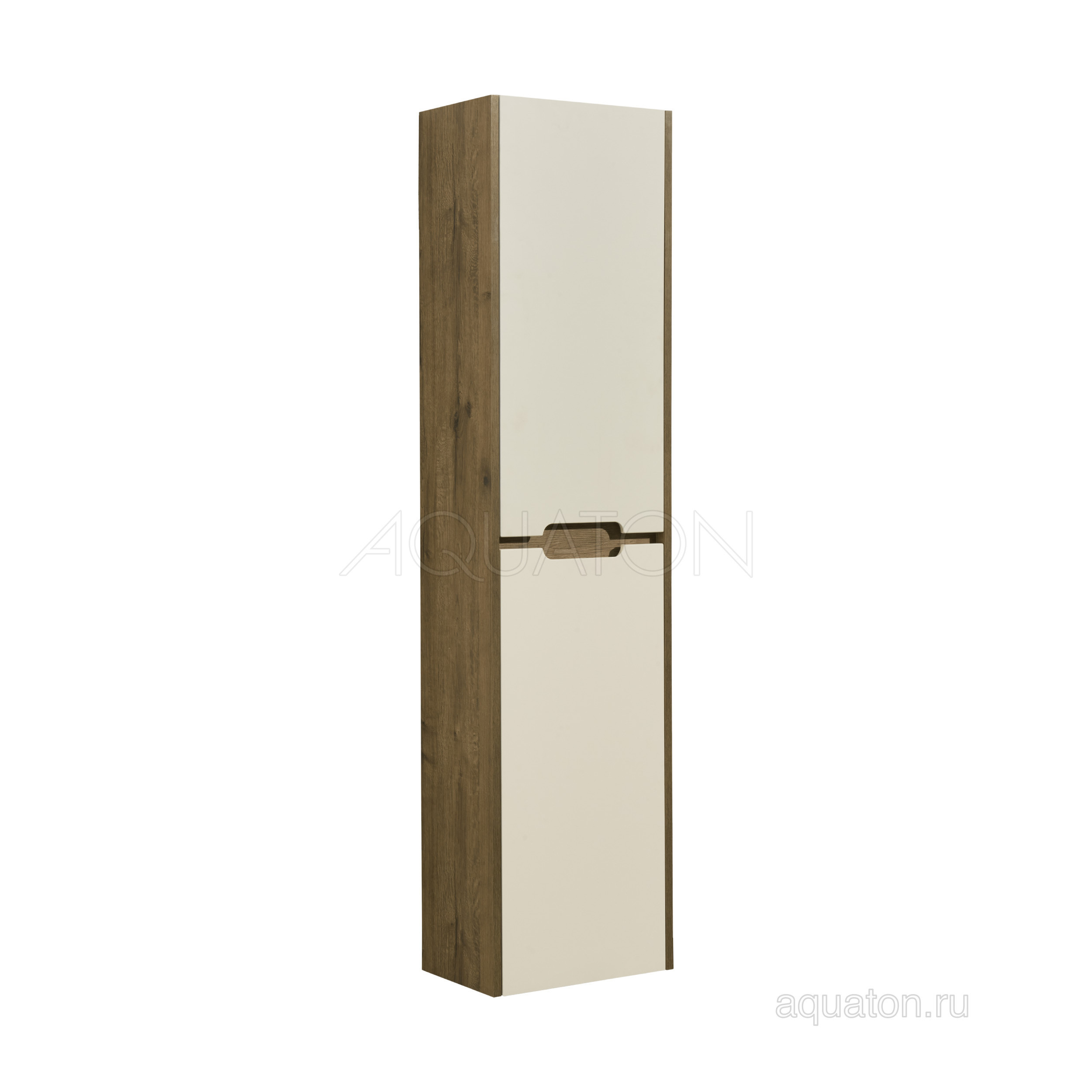 Шкаф-пенал подвесной бежевый/дуб 40см Aquaton Оливия 1A254603OLVG0