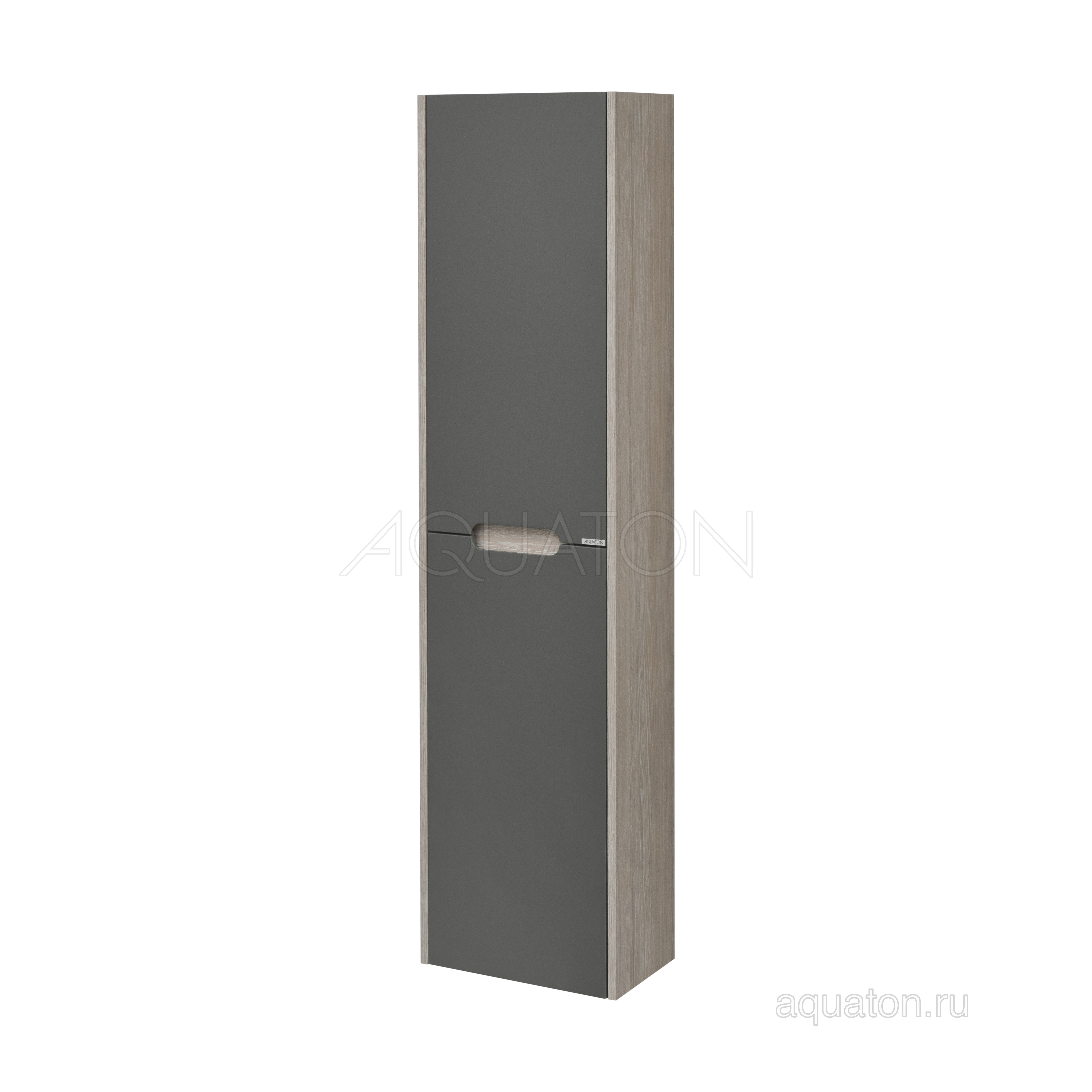 Шкаф-пенал подвесной серый/дуб 40см Aquaton Оливия 1A254603OLUG0