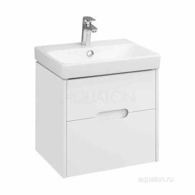 Тумба под раковину белая 55см AQUATON Оливия 1A254201OL010