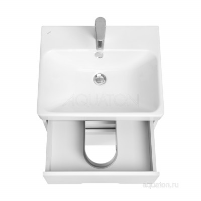 Тумба под раковину белая 55см AQUATON Оливия 1A254201OL010