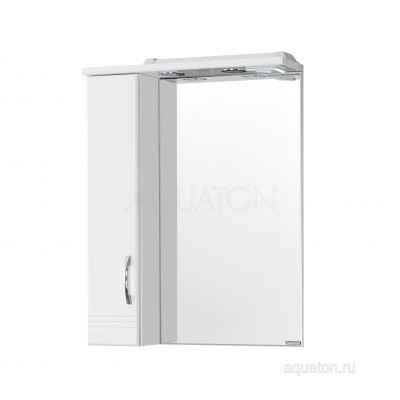 Зеркальный шкаф белый левый 60см Aquaton Онда 1A009802ON01L