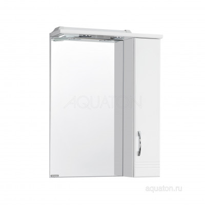 Зеркальный шкаф белый правый 60см Aquaton Онда 1A009802ON01R
