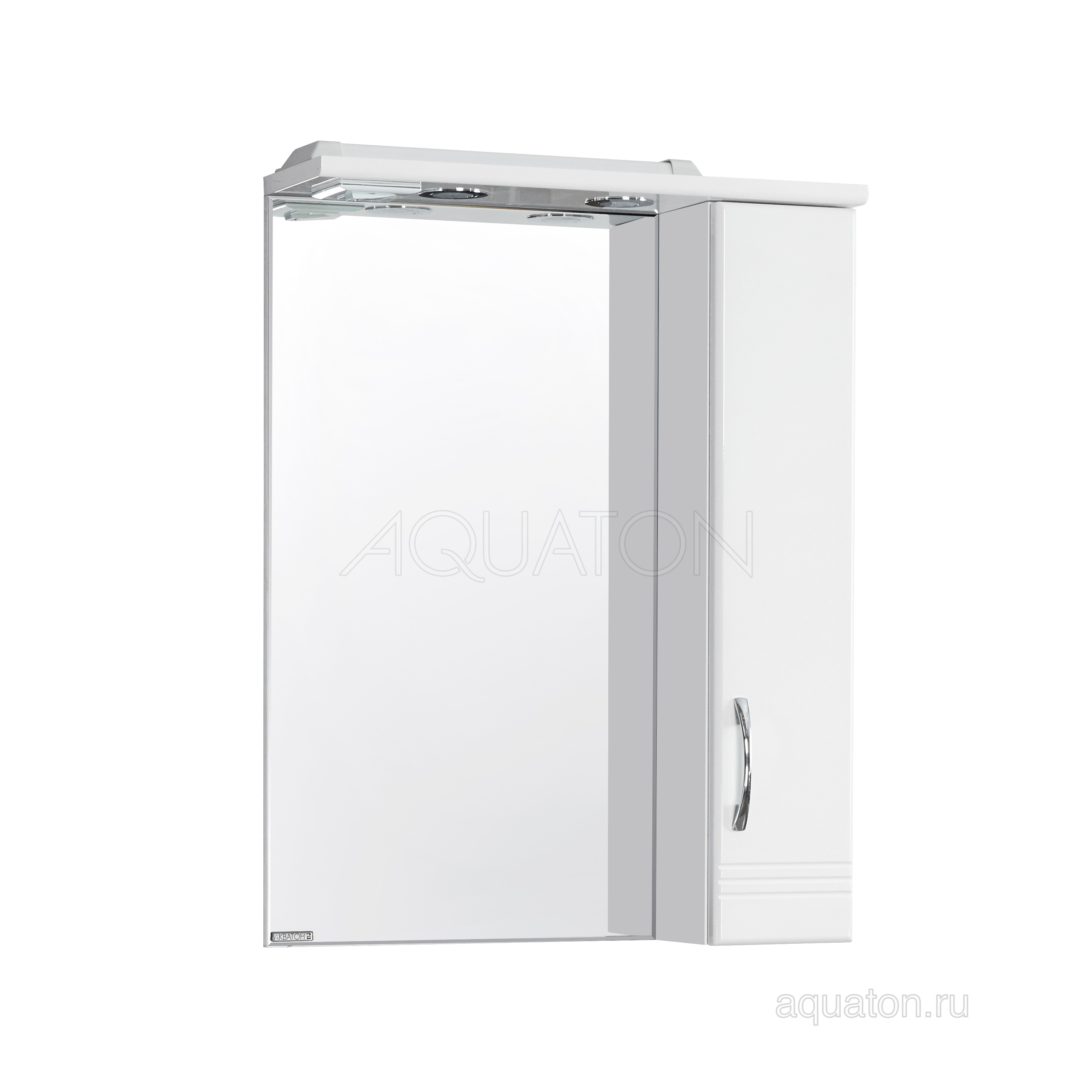Зеркальный шкаф белый правый 60см Aquaton Онда 1A009802ON01R