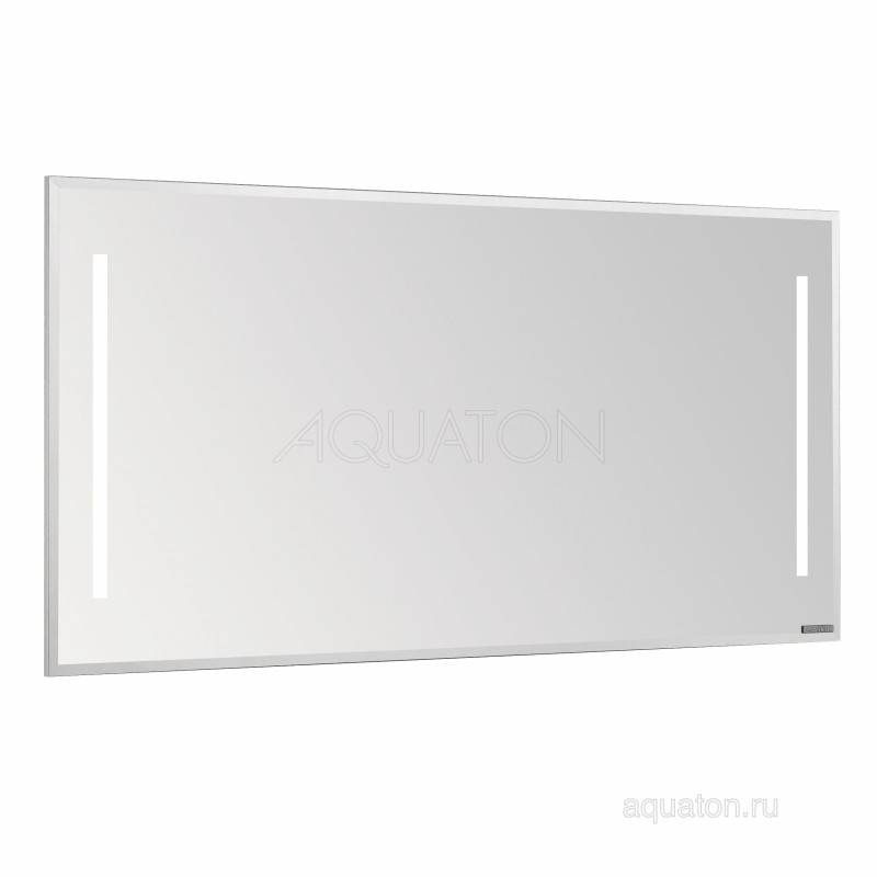 Зеркало с подсветкой белое 127см Aquaton Отель 1A107802OT010