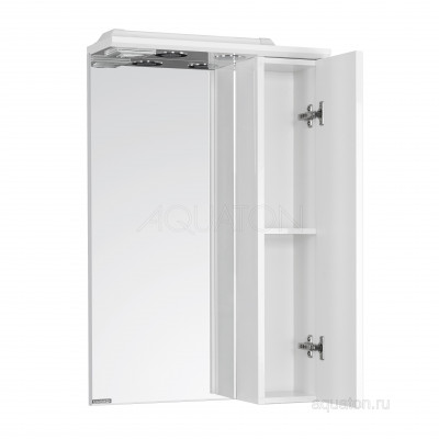Зеркальный шкаф белый правый 50см Aquaton Панда 1A007402PD01R