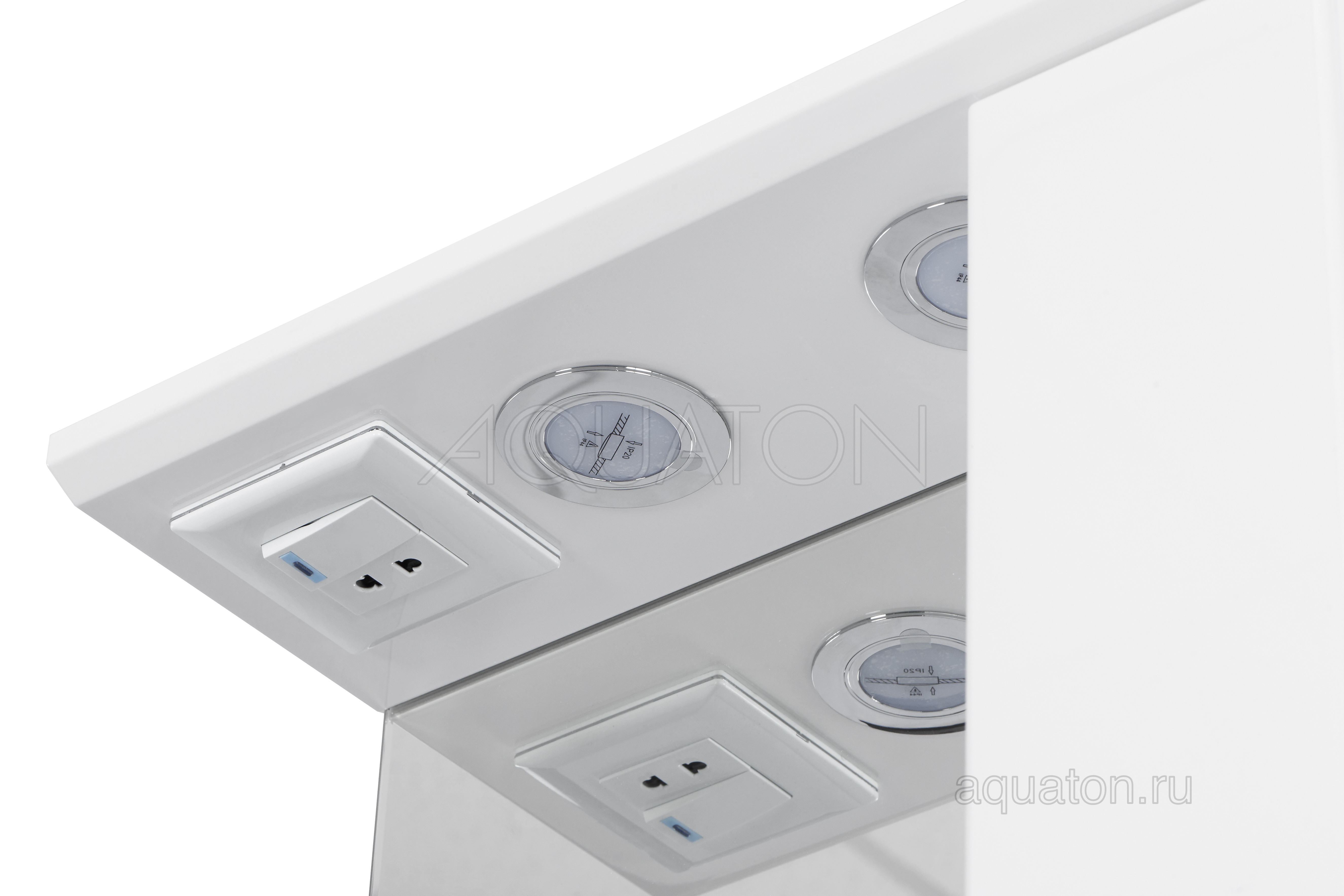 Зеркальный шкаф белый правый 50см Aquaton Панда 1A007402PD01R