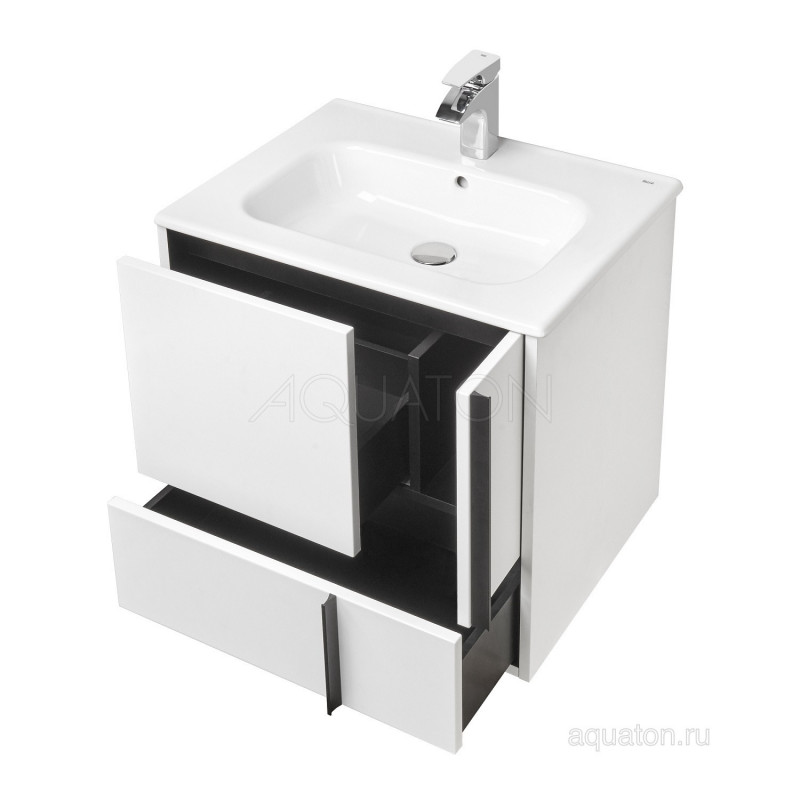 Тумба под раковину белая 60см AQUATON Ривьера 1A238801RVX20