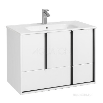 Тумба под раковину белая 80см AQUATON Ривьера 1A239001RVX20