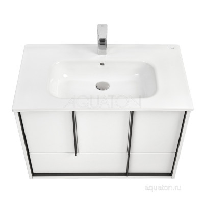 Тумба под раковину белая 80см AQUATON Ривьера 1A239001RVX20