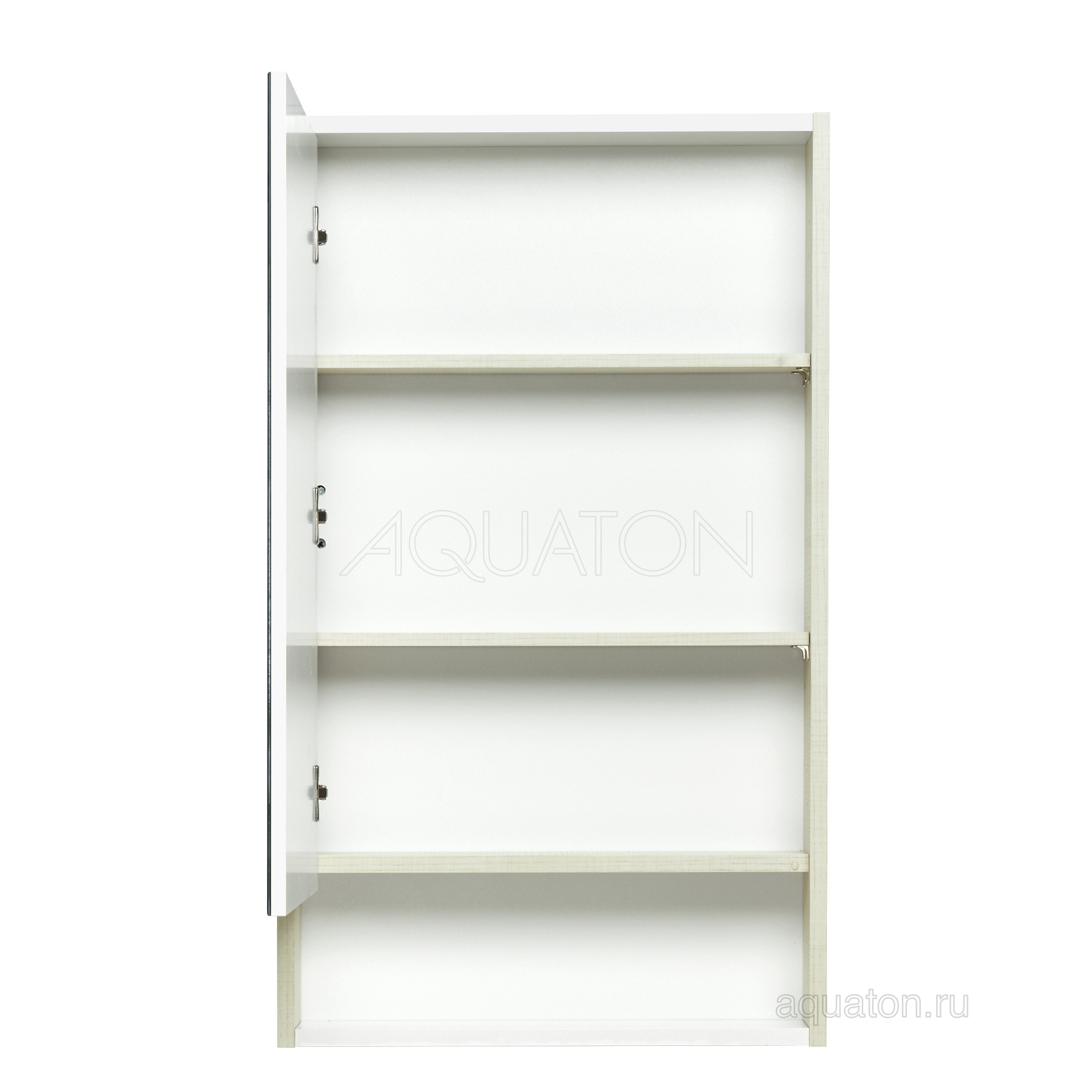 Зеркальный шкаф белый/ясень 50см Aquaton Рико 1A212302RIB90