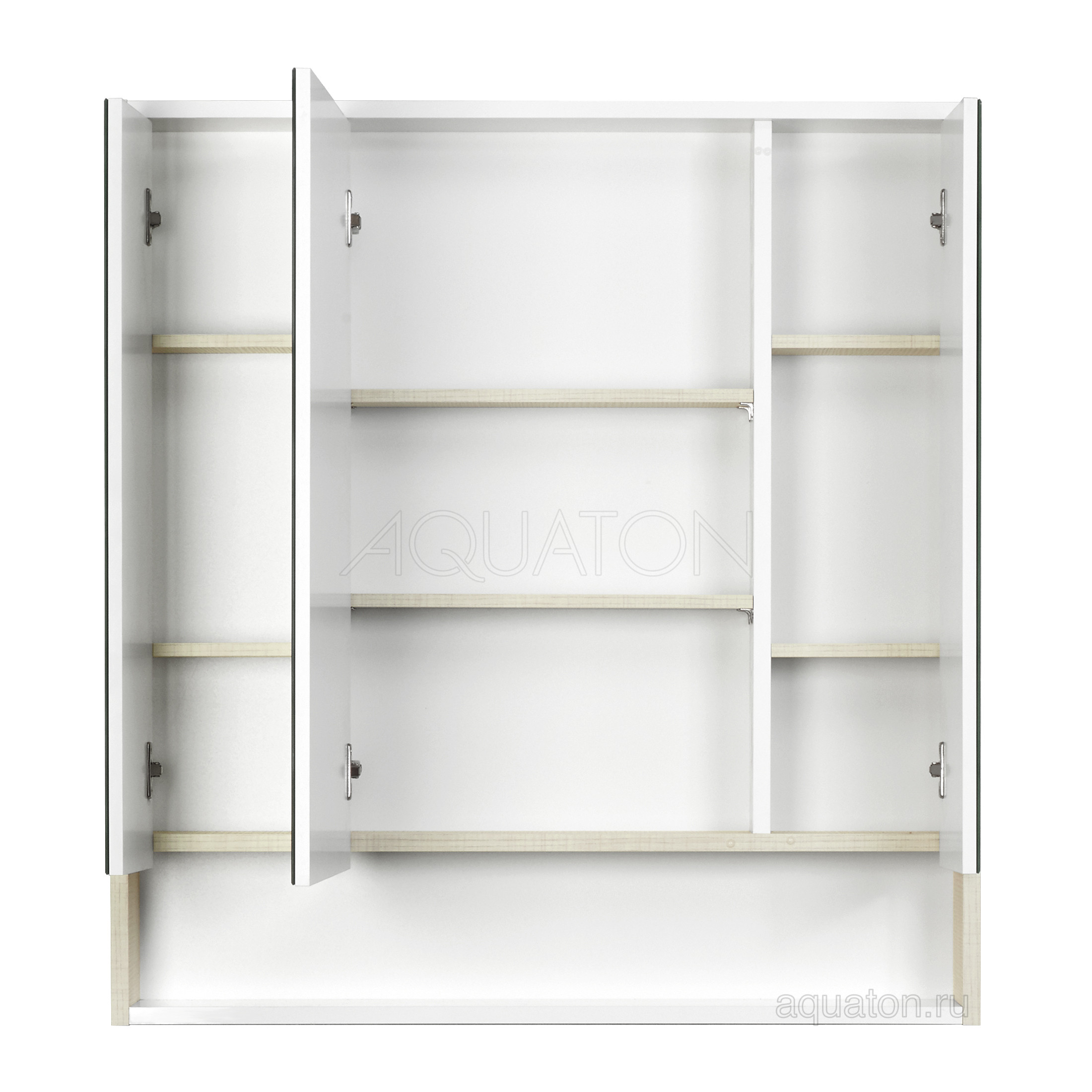 Зеркальный шкаф белый/ясень 80см Aquaton Рико 1A215302RIB90