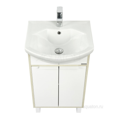 Тумба под раковину белая/ясень 50см AQUATON Рико 1A212401RIB90