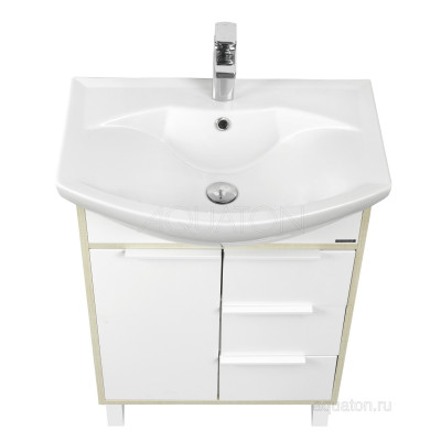 Тумба под раковину белая/ясень 65см AQUATON Рико 1A213301RIB90