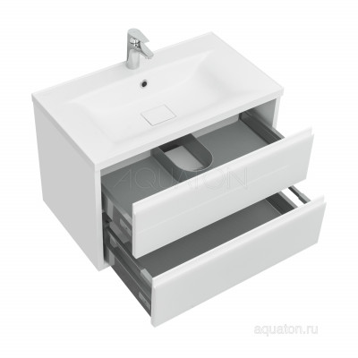 Тумба под раковину белая 80см AQUATON Римини 1A226701RN010