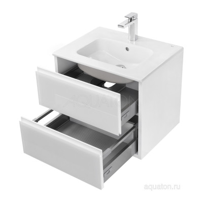 Тумба под раковину белая 60см AQUATON Римини 1A226601RN010