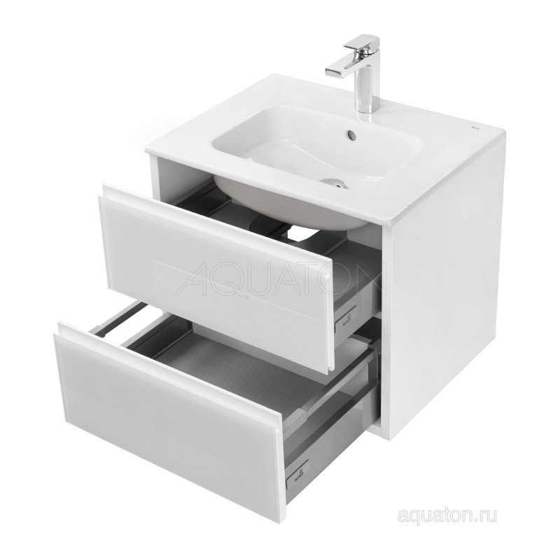 Тумба под раковину белая 60см AQUATON Римини 1A226601RN010