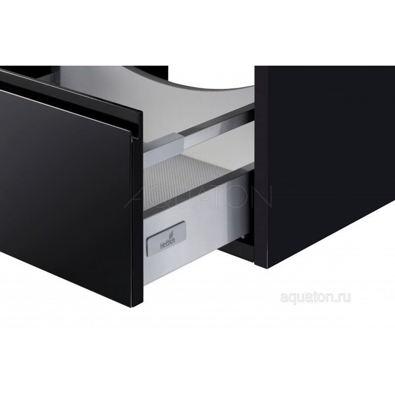 Тумба под раковину черная 60см AQUATON Римини 1A226601RN950