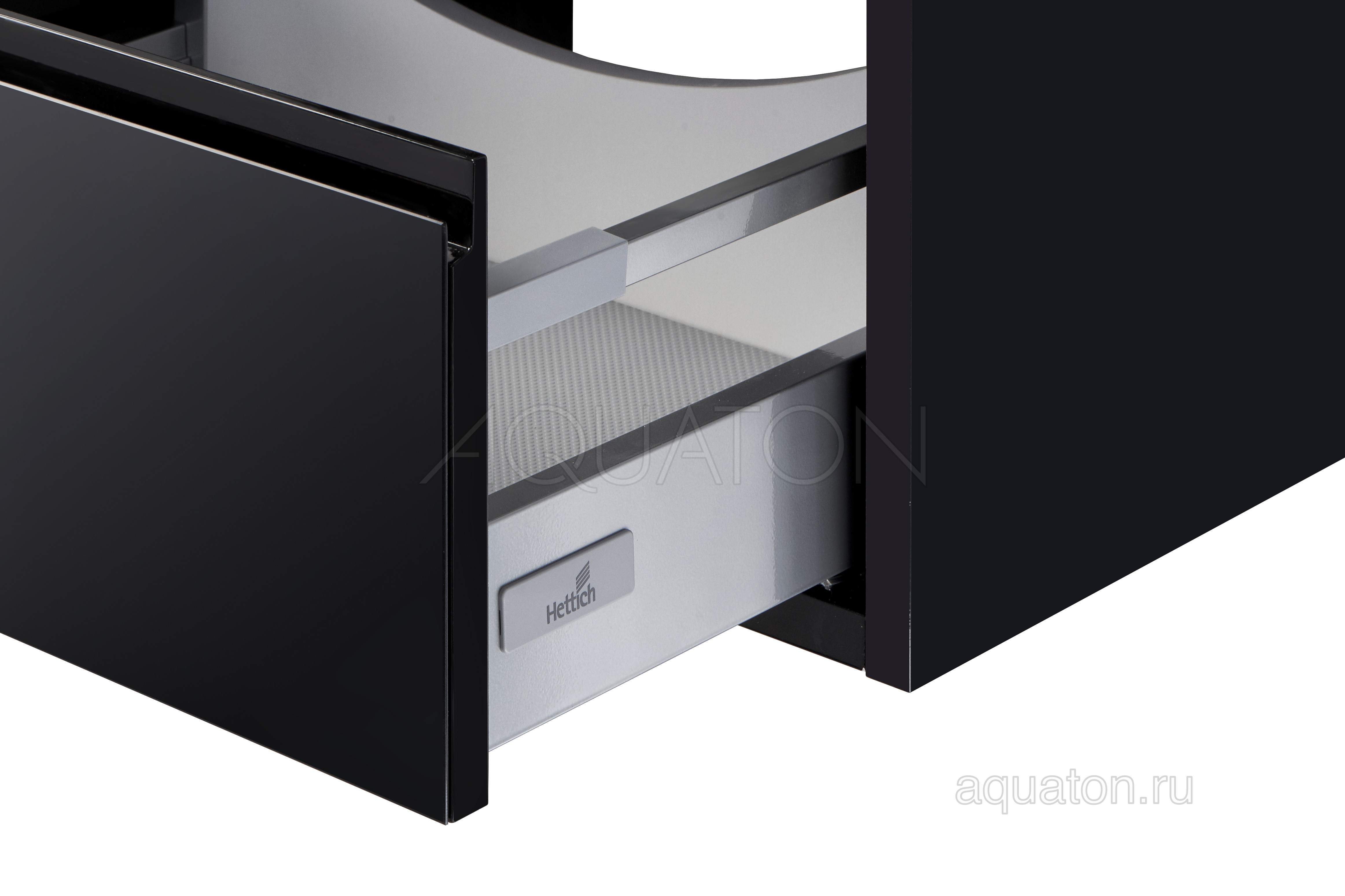 Тумба под раковину черная 60см AQUATON Римини 1A226601RN950