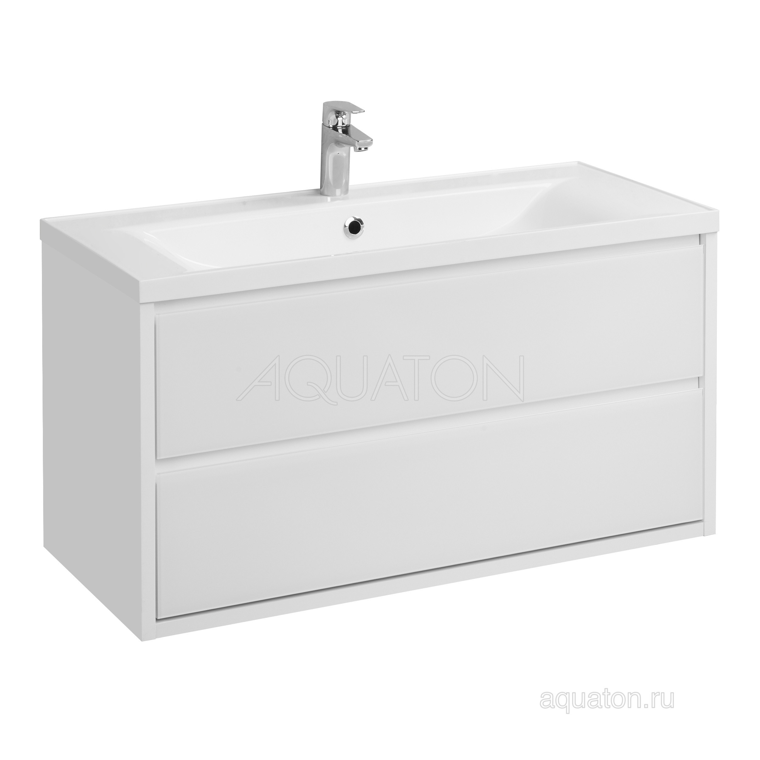 Тумба под раковину белая 100см AQUATON Римини 1A232801RN010