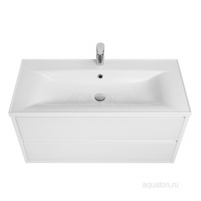 Тумба под раковину белая 100см AQUATON Римини 1A232801RN010