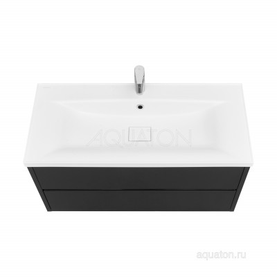 Тумба под раковину черная 100см AQUATON Римини 1A234601RN950
