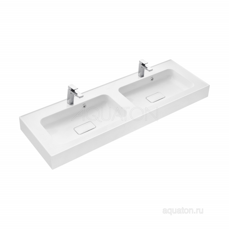 Раковина двойная мебельная белая 150см Aquaton Ричмонд 1A70573KRD010
