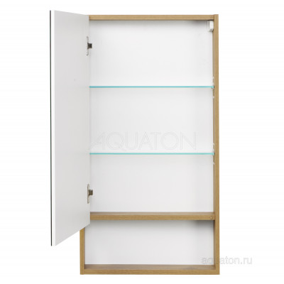 Зеркальный шкаф белый/дуб 45см Aquaton Сканди 1A252002SDZ90