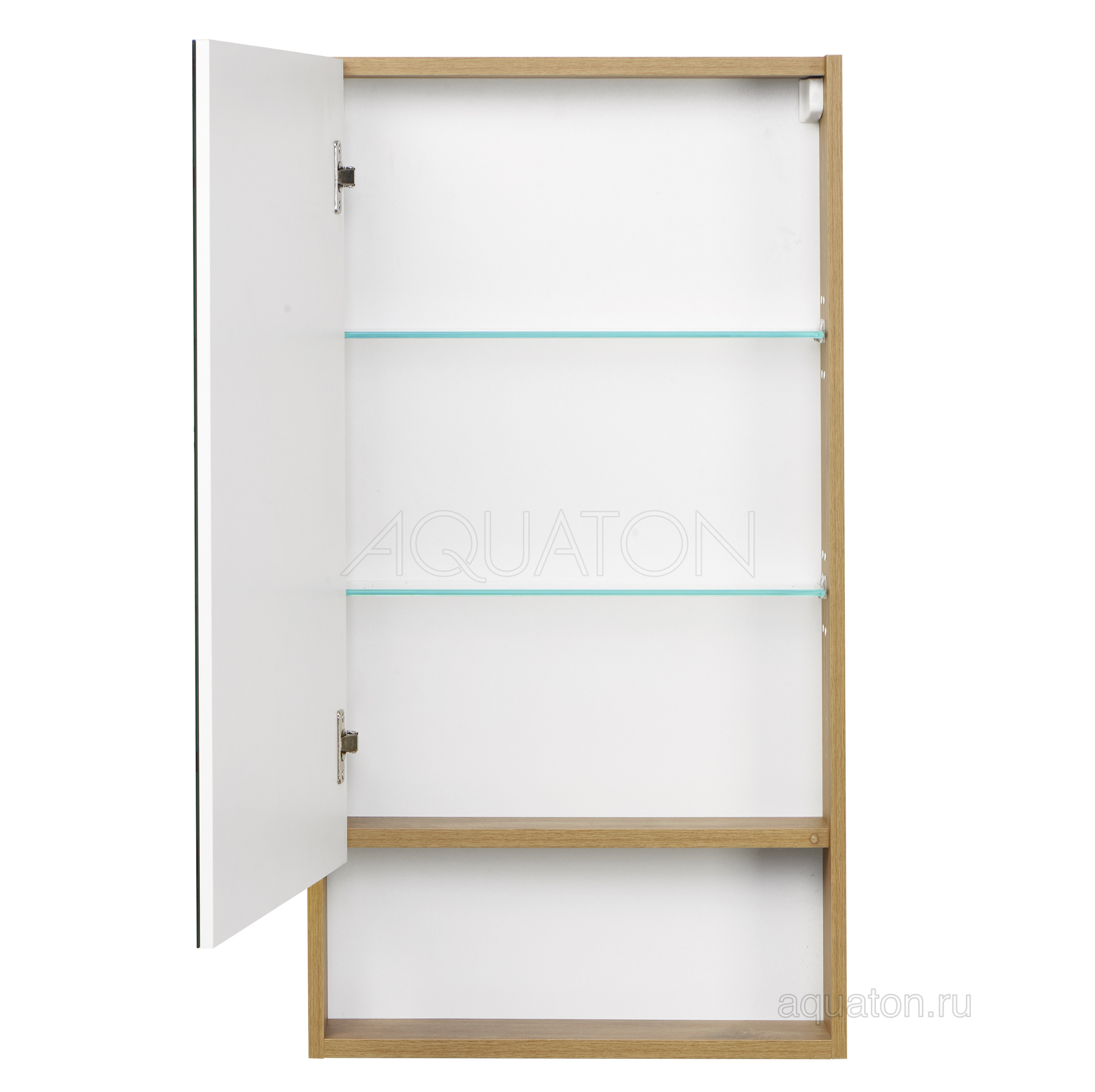 Зеркальный шкаф белый/дуб 45см Aquaton Сканди 1A252002SDZ90