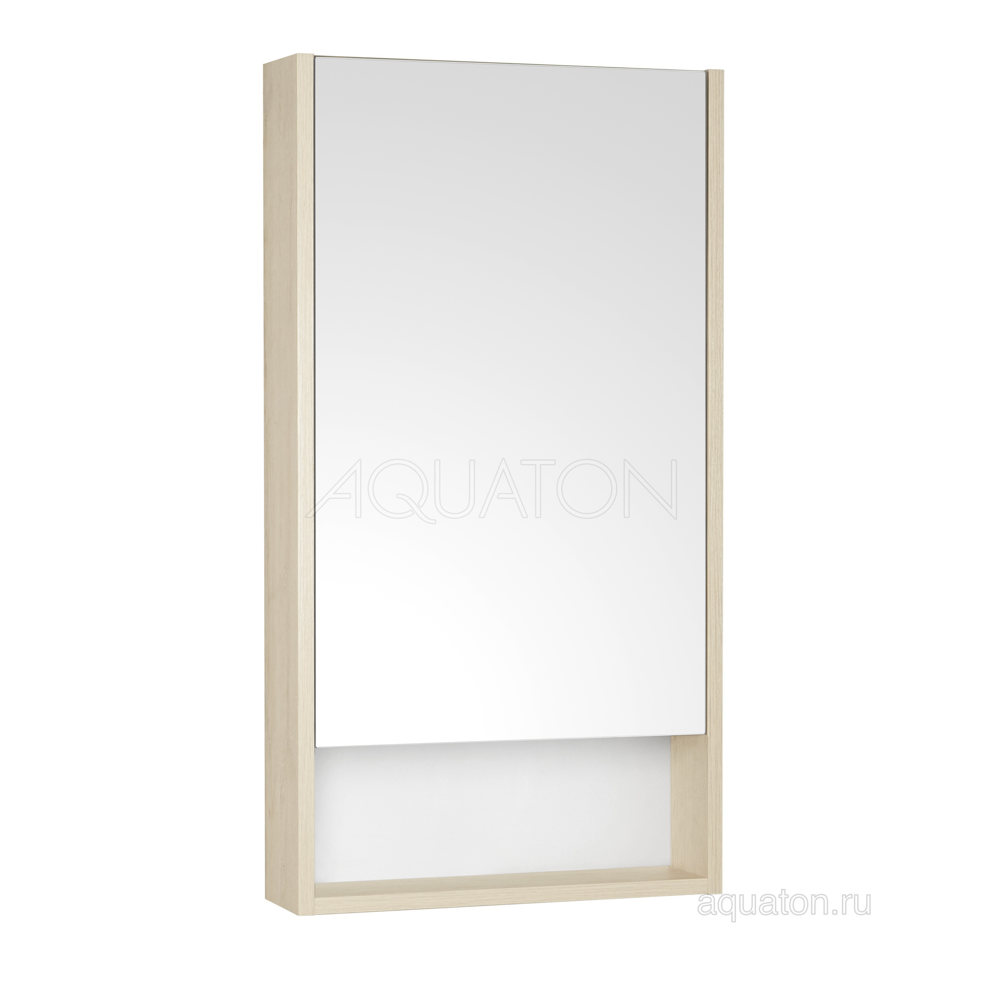 Зеркальный шкаф белый/дуб 45см Aquaton Сканди 1A252002SDB20