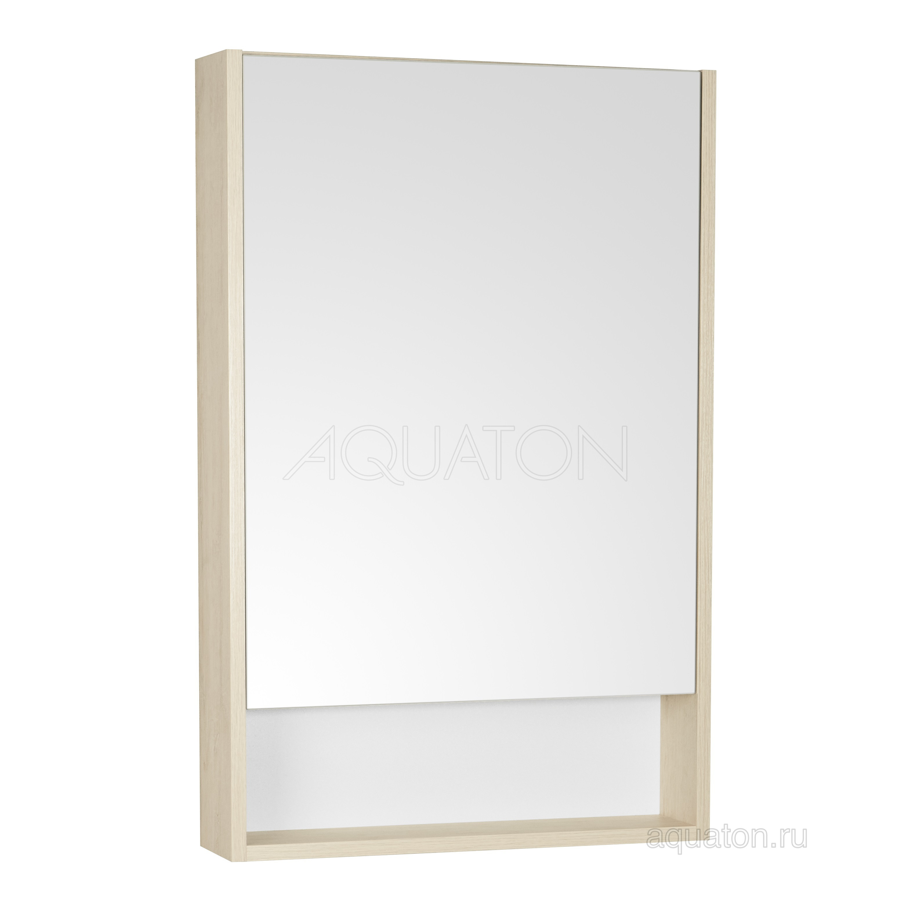 Зеркальный шкаф белый/дуб 55см Aquaton Сканди 1A252102SDB20