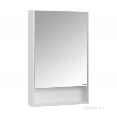 Зеркальный шкаф белый 55см Aquaton Сканди 1A252102SD010