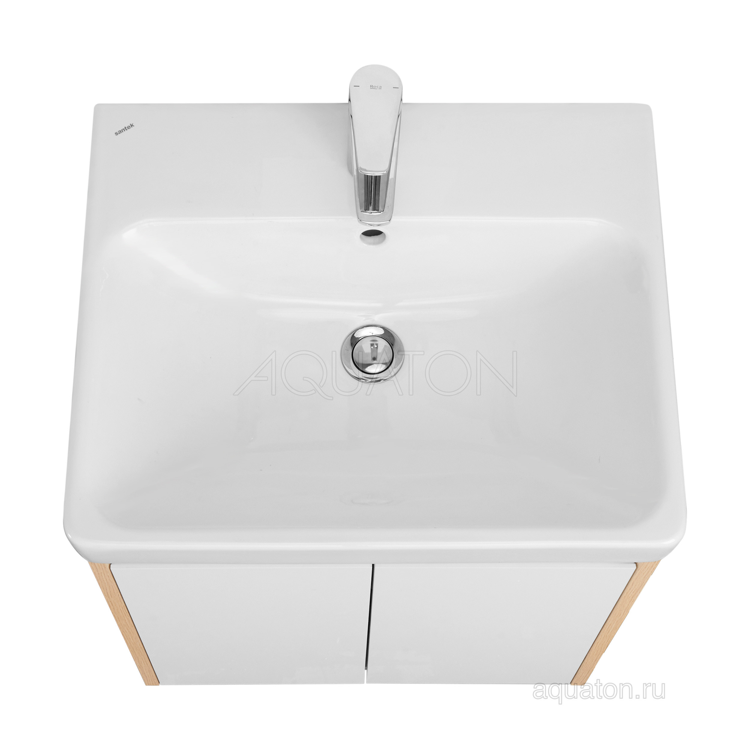Тумба под раковину дуб/белый 55см AQUATON Сканди 1A278801SDB20