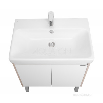 Тумба под раковину дуб/белый 70см AQUATON Сканди 1A278901SDB20
