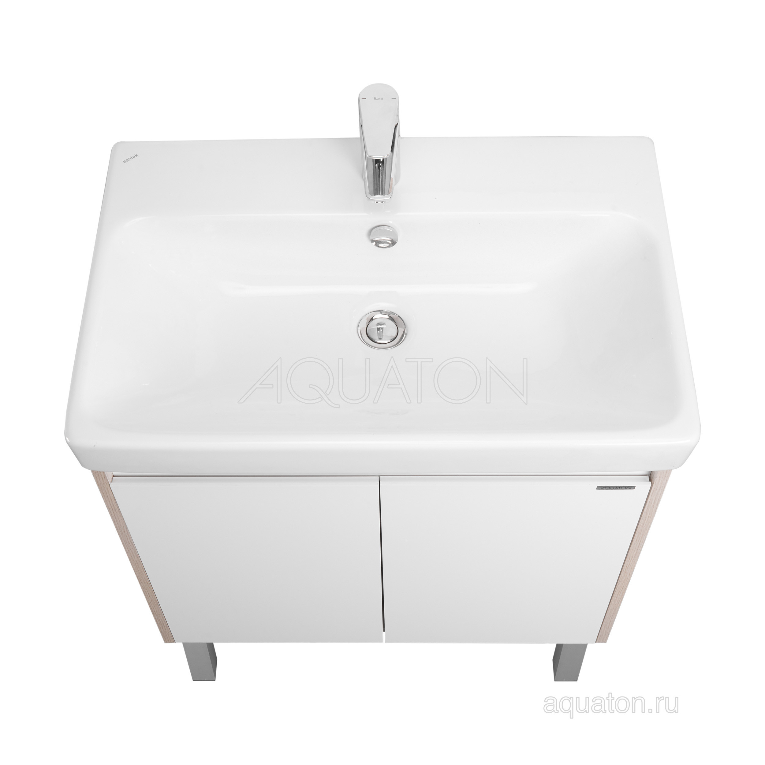 Тумба под раковину дуб/белый 70см AQUATON Сканди 1A278901SDB20
