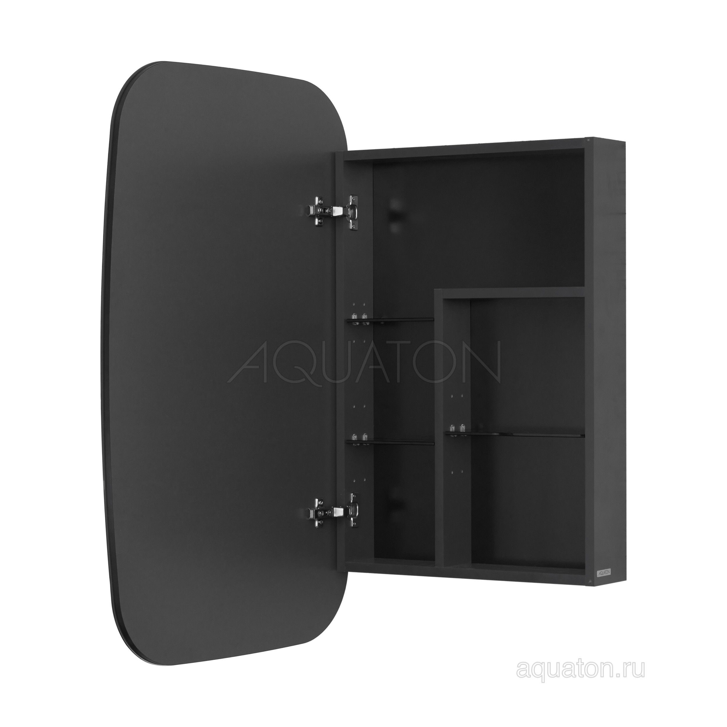 Зеркальный шкаф графит левый 60см Aquaton Сохо 1A258302AJA0L