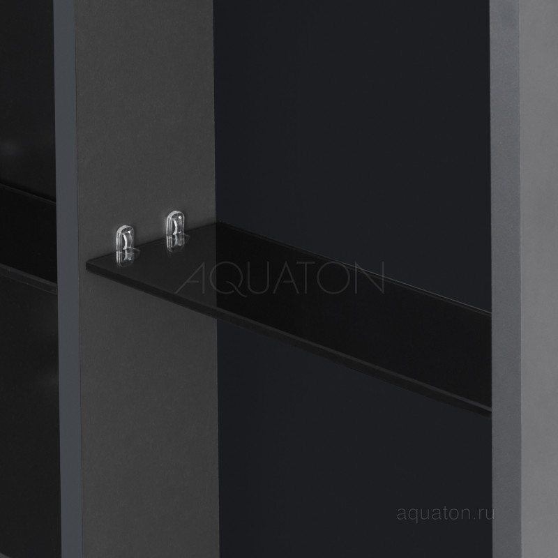 Зеркальный шкаф графит левый 60см Aquaton Сохо 1A258302AJA0L