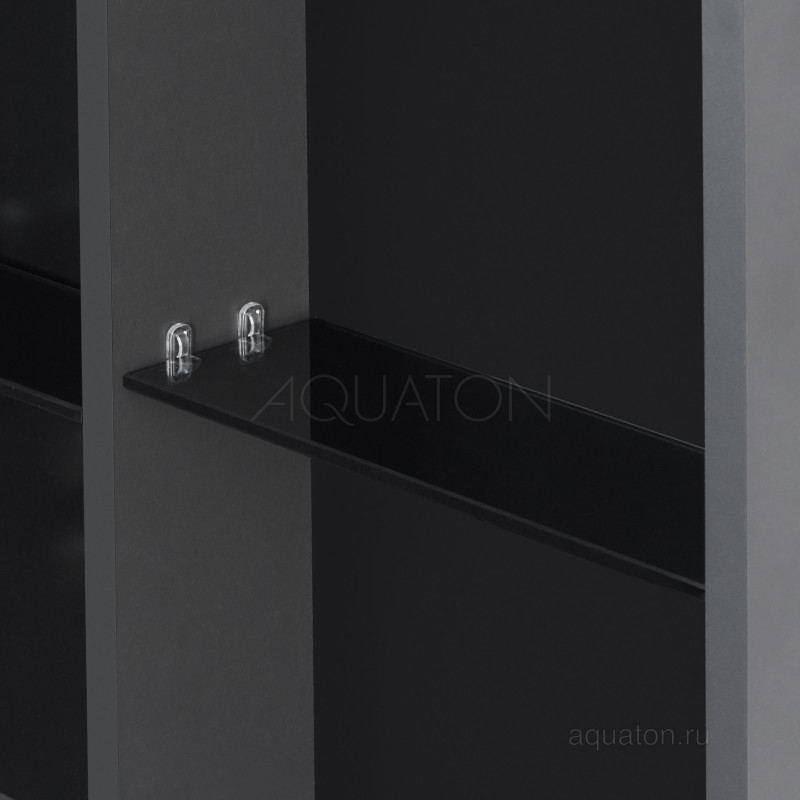 Зеркальный шкаф графит правый 60см Aquaton Сохо 1A258302AJA0R